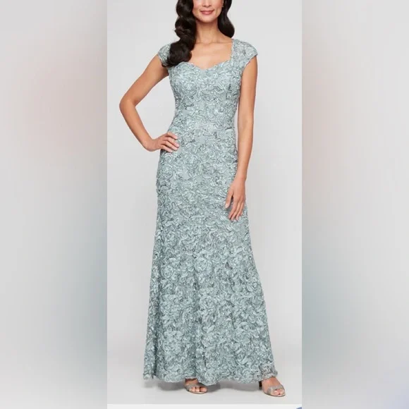 Alex Evenings ELEANOR SWEETHEART NECK DRESS NWT Size 10 Retail $299 - Picture 4 of 11